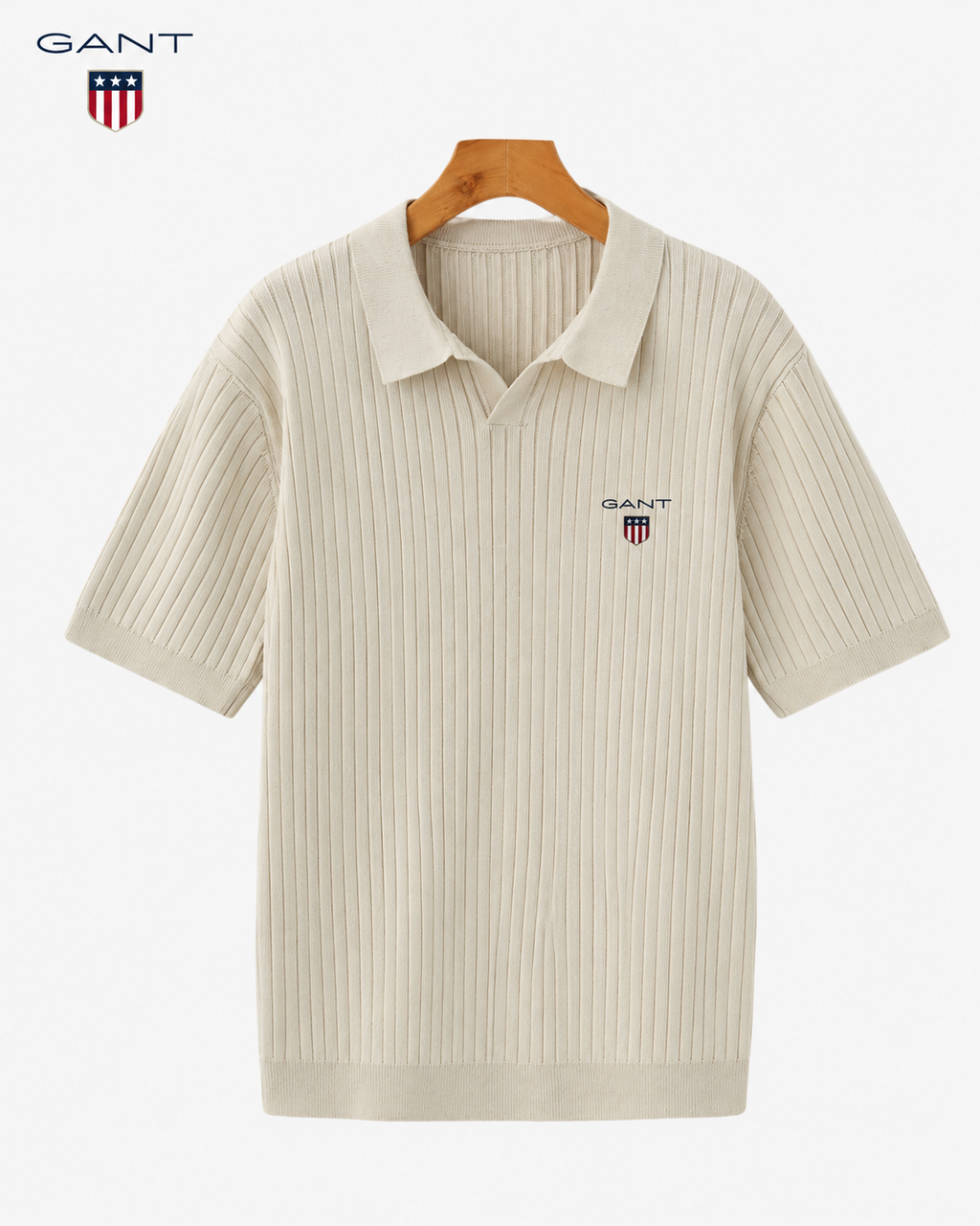 GANT® Sommar ribbad pikétröja