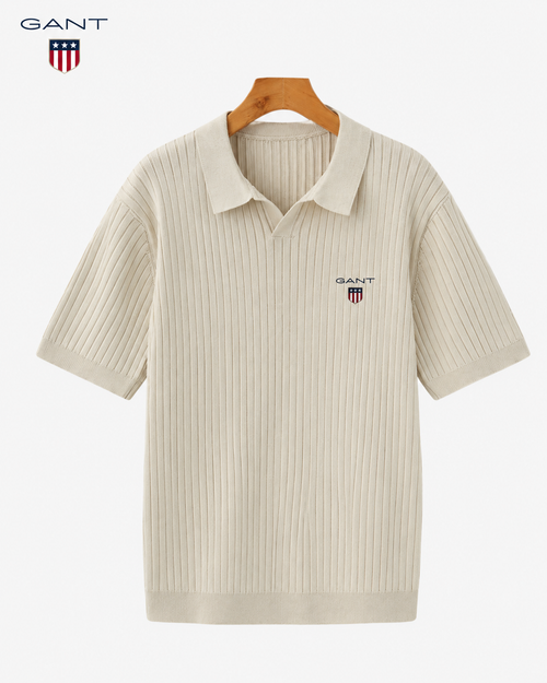 GANT® Sommar ribbad pikétröja