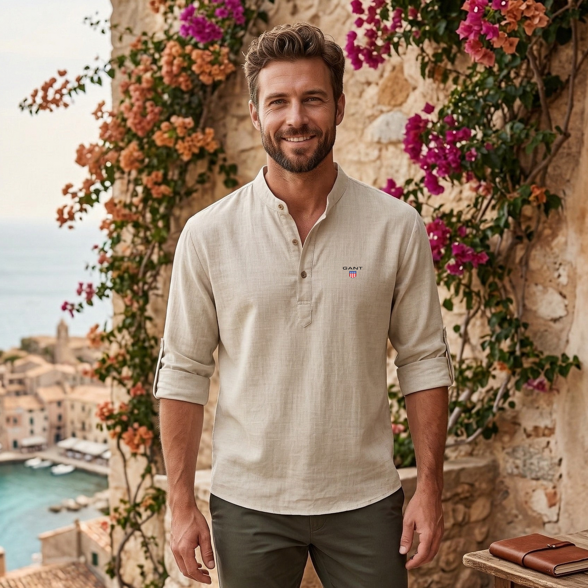 Casual Henley Skjorta